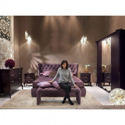 Łóżko Podkładka Design Luxury Double Hotel bed Sleep Pokój Luxury Purple