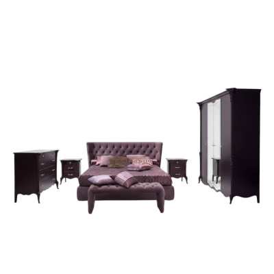 Łóżko Podkładka Design Luxury Double Hotel bed Sleep Pokój Luxury Purple