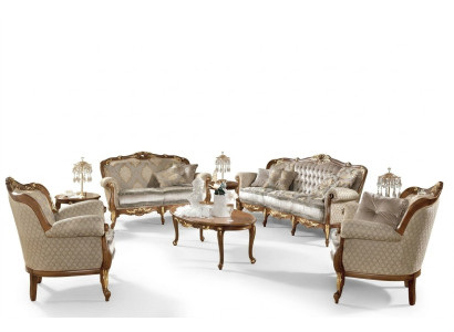 Rokoko Włochy Sofa Ustawić Grupa Classic Siedziba Obcios Solidne drewno