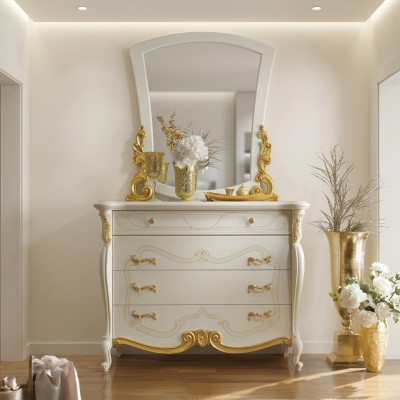Elegancki Styl Meble Sypialnia Szafa Kredens Classic Kredens z Lustro