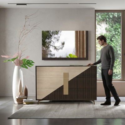 Design Kredens Komody Drewno Kredens Nowoczesny Kredens Dekoracyjny Wysoki Szafa
