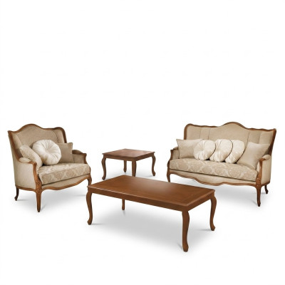 Zestaw sofowy 3+2 miejsce do siedzenia Set Design Sofa Podkładka Couchen Couch Classic 2 szt. Solidne drewno