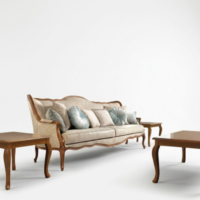 Sofa 3 miejsce do siedzenia Kanapa Podkładka Sofy Kanapy Projekt salonu Włókienniczy Materiał Nowy