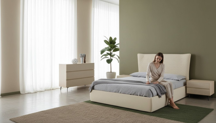 Sypialnia 3 szt. Zestaw łóżko 2x Stolik nocny konsola łóżka Hotel Double Podkładka