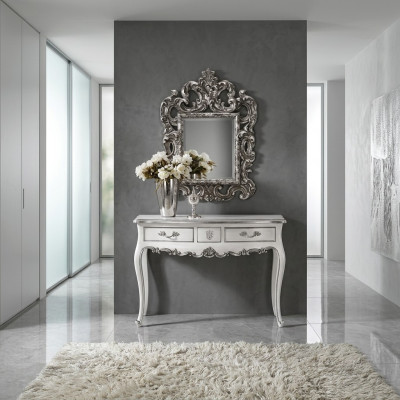Stół konsolowy z Lustro Luxury konsola Deko Kredens Stolik ścienny Classic