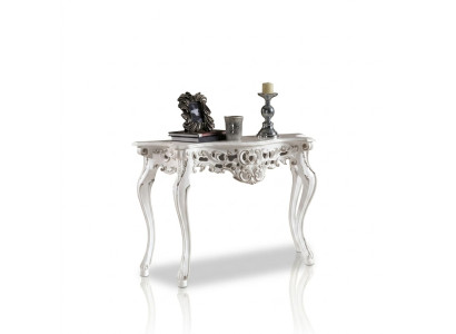 Designerska konsola Luxury Konsole stołowe stoły Drewno Design Silver Classic Nowe