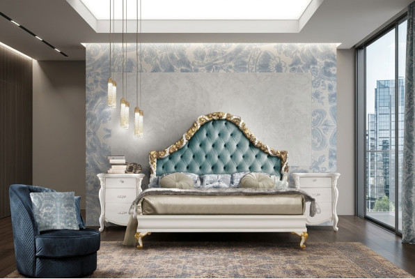 Łóżko Podkładka Design Luksusowe podwójne łóżko hotelowe Sleep Pokój Italian Meble