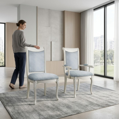 Salon Krzesło Design jadalnia Drewno Krzesła Podkładka z Podłokietnikiem Barokowy Rokoko