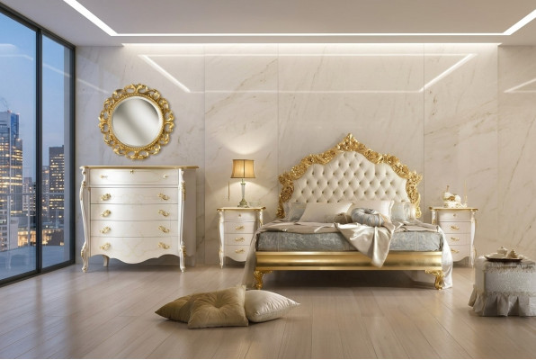 Łóżko Podkładka Design Luksusowe Podwójne Łóżko Hotelowe Sleep Pokój 180x200cm Solidne drewno