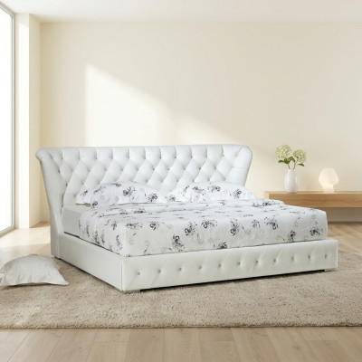 Designerskie łóżko Chesterfield Skóra Hotelowe łóżko podwójne luksusowe łóżko Pokój