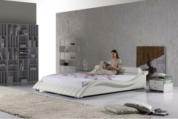 Sypialnia Łóżko Nowoczesne Łóżka Zakrzywione Design Podwójne 180x200