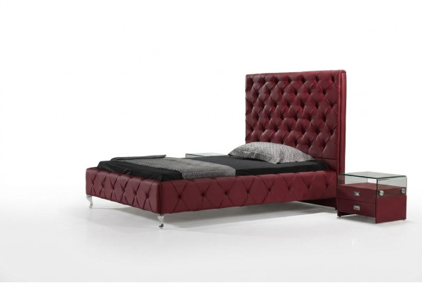 Designerskie łóżko Chesterfield Skóra Hotelowe łóżko luksusowe dwuosobowe Pokój