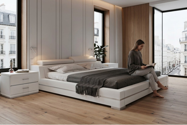Łóżko Podkładka Design Luksusowe podwójne łóżko hotelowe Marriage 180x200cm Deco Sleep