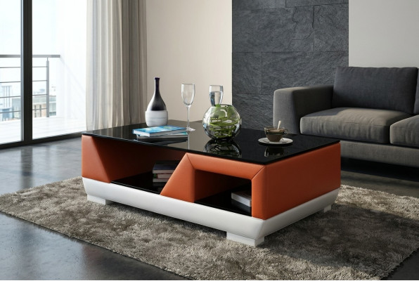 Klasyczny luksusowy designerski stolik kawowy sofa wystrój salonu Tabela Skóra