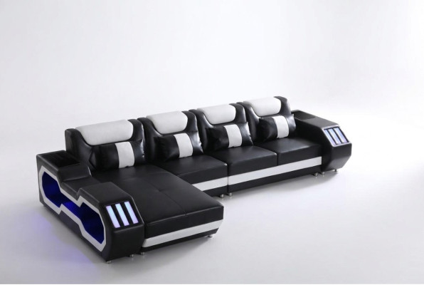 Relaks Kanapy Sofa w kształcie litery L Sofa Ustaw Podświetlony Żywy krajobraz