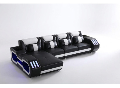 Relaks Kanapy Sofa w kształcie litery L Sofa Ustaw Podświetlony Żywy krajobraz