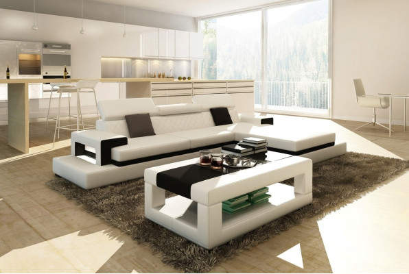 Sofy Narożnikowa kanapa Sofa skórzana Podkładka Żywy krajobraz Couch Sofa Zestaw narożny
