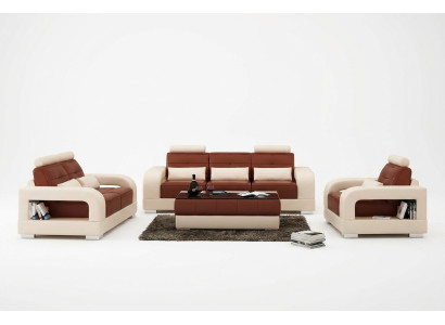 Nowoczesna skórzana sofa rozkładana Zestaw sofowy 3+2+1 Obcios designerska sofa xlmeble