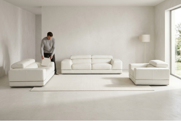 Skórzana sofa Zestaw sofowy 3+2+1 miejsce do siedzenia Zestaw Ustawić tapicerowaną sofę ozdobną kanapą