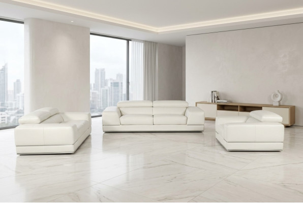 Skórzana sofa Zestaw sofowy 3+2+1 miejsce do siedzenia Zestaw Ustawić tapicerowaną sofę ozdobną kanapą