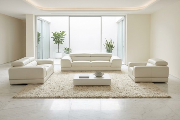 Skórzana sofa Couch Żywy krajobraz 3+1+1 Nowy Ustawić Sofę Zestaw sofowy