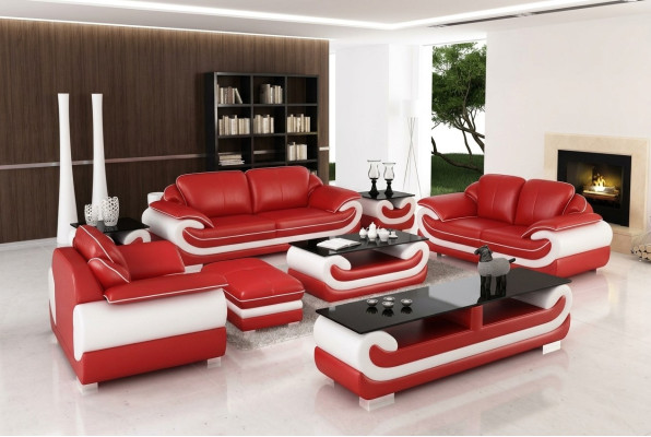 Relaks Zestaw sofowy 3+2+1 miejsce do siedzenia Zestaw Design Sofy Podkładka Kanapy Skóra