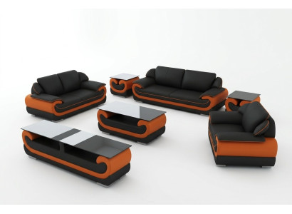 Skórzana sofa kanapa Żywy krajobraz 3+1+1 miejsce do siedzenia Ustawić Design Modern Sofa