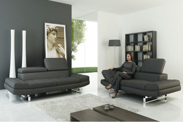 Skórzana sofa kanapa Żywy krajobraz 3+2+1 miejsce do siedzenia Ustawić Design Modern Sofa