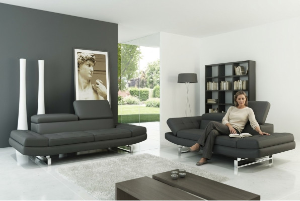 Obcios skórzana sofa Żywy krajobraz 3+2 miejsce do siedzenia Ustawić Design Modern
