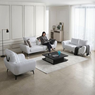 Sofa skórzana Kanapa Żywy krajobraz 3+2+1 miejsce siedzące Sofa Ustawić Design Nowość