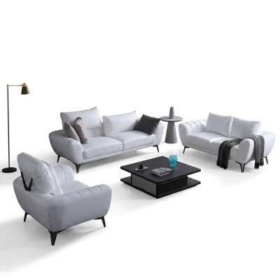 Sofa skórzana Kanapa Żywy krajobraz 3+2+1 miejsce siedzące Sofa Ustawić Design Nowość