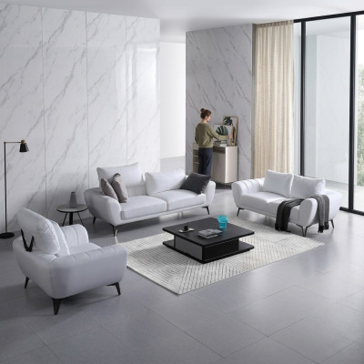 Skórzana sofa kanapa Żywy krajobraz 3+2 miejsce do siedzenia Ustawić Design Modern Sofa