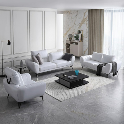 Skórzana sofa kanapa Żywy krajobraz 3+2 miejsce do siedzenia Ustawić Design Modern Sofa