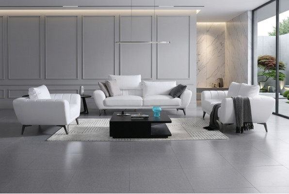 Komplet mebli skórzanych - eleganckie designerskie kanapy, meble do salonu
