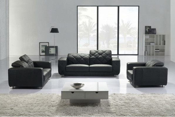 Skórzana sofa Zestaw sofowy 3+2+1 miejsce do siedzenia Zestaw Ustawić ozdobną tapicerowaną sofę kanapową
