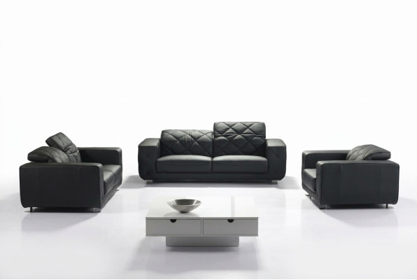 Skórzana sofa Zestaw sofowy 3+2+1 miejsce do siedzenia Zestaw Ustawić ozdobną tapicerowaną sofę kanapową