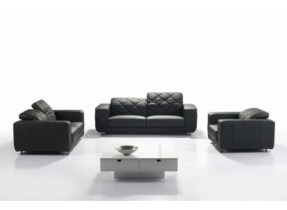 Skórzana sofa Zestaw sofowy 3+2+1 miejsce do siedzenia Zestaw Ustawić ozdobną tapicerowaną sofę kanapową