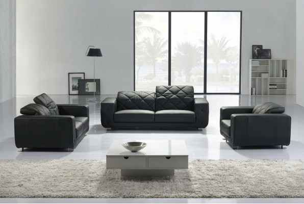 Skórzana sofa Żywy krajobraz 3+2 miejsce do siedzenia Ustawić Design Nowoczesna Sofa Skóra