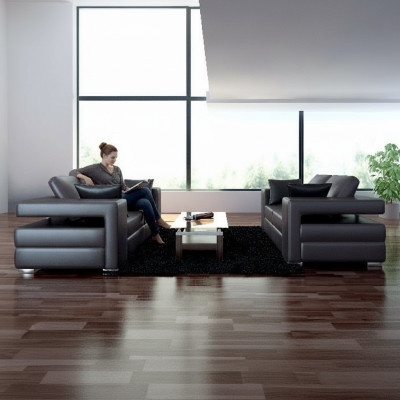 Nowoczesna Sofa Sofa Skórzana Kanapa Żywy krajobraz 3+2+1 Siedziba Ustawić Design