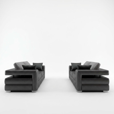 Nowoczesna Sofa Sofa Skórzana Kanapa Żywy krajobraz 3+2+1 Siedziba Ustawić Design