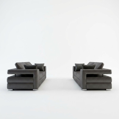 Skórzana sofa Żywy krajobraz 3+2 miejsce do siedzenia Ustawić Design Modern Sofa Couch