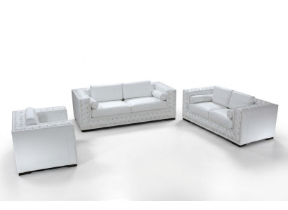 Sofa skórzana Kanapa Żywy krajobraz 3+2+1 miejsce siedzące Sofa Ustawić Design Decor Nowość