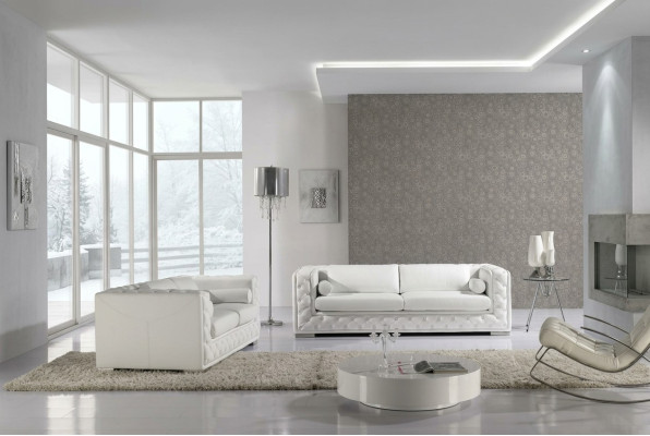 Skórzana sofa kanapa Żywy krajobraz 3+2 miejsce do siedzenia Ustawić design deco nowoczesną sofę
