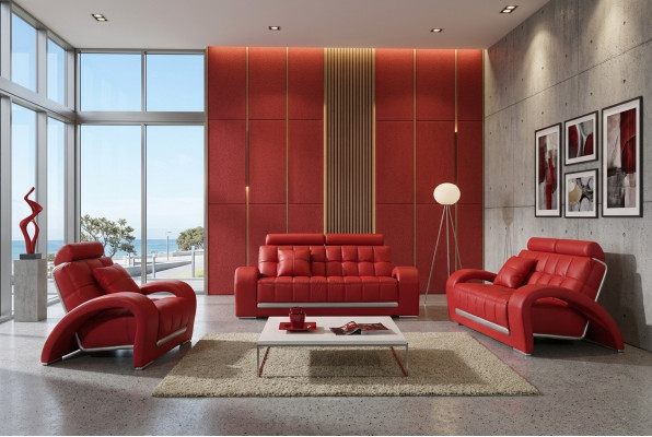 Zestaw sofowy 3+2+1 miejsce do siedzenia Zestaw Design Sofy Podkładka Kanapy Skóra Modern