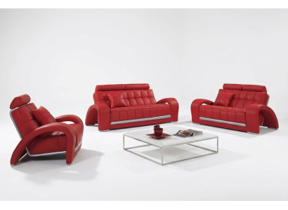 Zestaw sofowy 3+2+1 miejsce do siedzenia Zestaw Design Sofy Podkładka Kanapy Skóra Modern