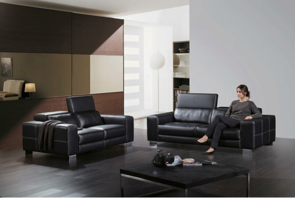 Skórzana sofa kanapa Żywy krajobraz 3+2 miejsce do siedzenia Ustawić nowoczesną sofę w stylu deco