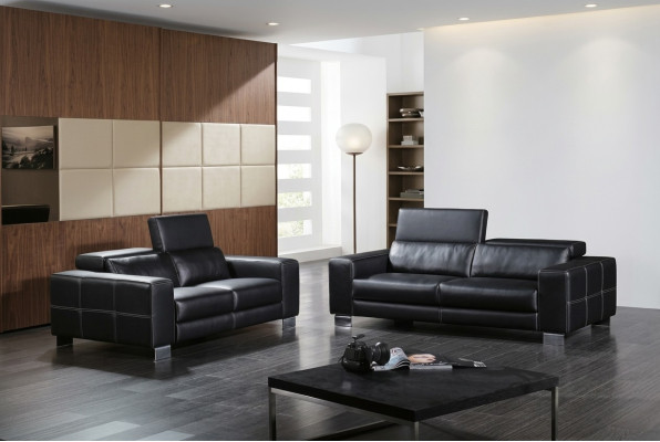 Skórzana sofa kanapa Żywy krajobraz 3+2 miejsce do siedzenia Ustawić nowoczesną sofę w stylu deco