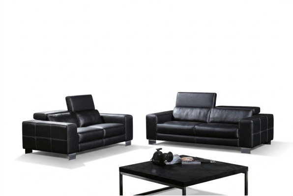 Zestaw skórzana sofa kanapa Żywy krajobraz 3+1+1 miejsce siedzące Ustawić Design Modern