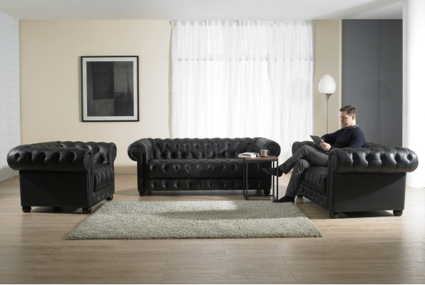 Skórzana poduszka na siedzisko sofy Ustawić Chesterfield Krzesła designerska sofa kanapa Ustawić