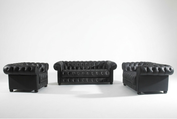 Skórzana poduszka na siedzisko sofy Ustawić Chesterfield Krzesła designerska sofa kanapa Ustawić
